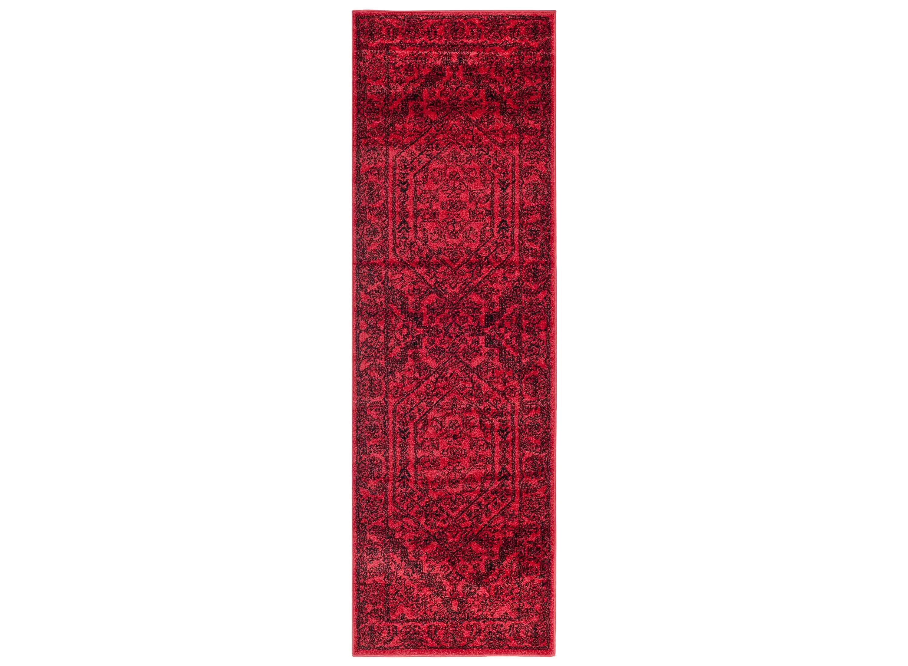 Adirondack Runner Rug in Red/Black by Safavieh