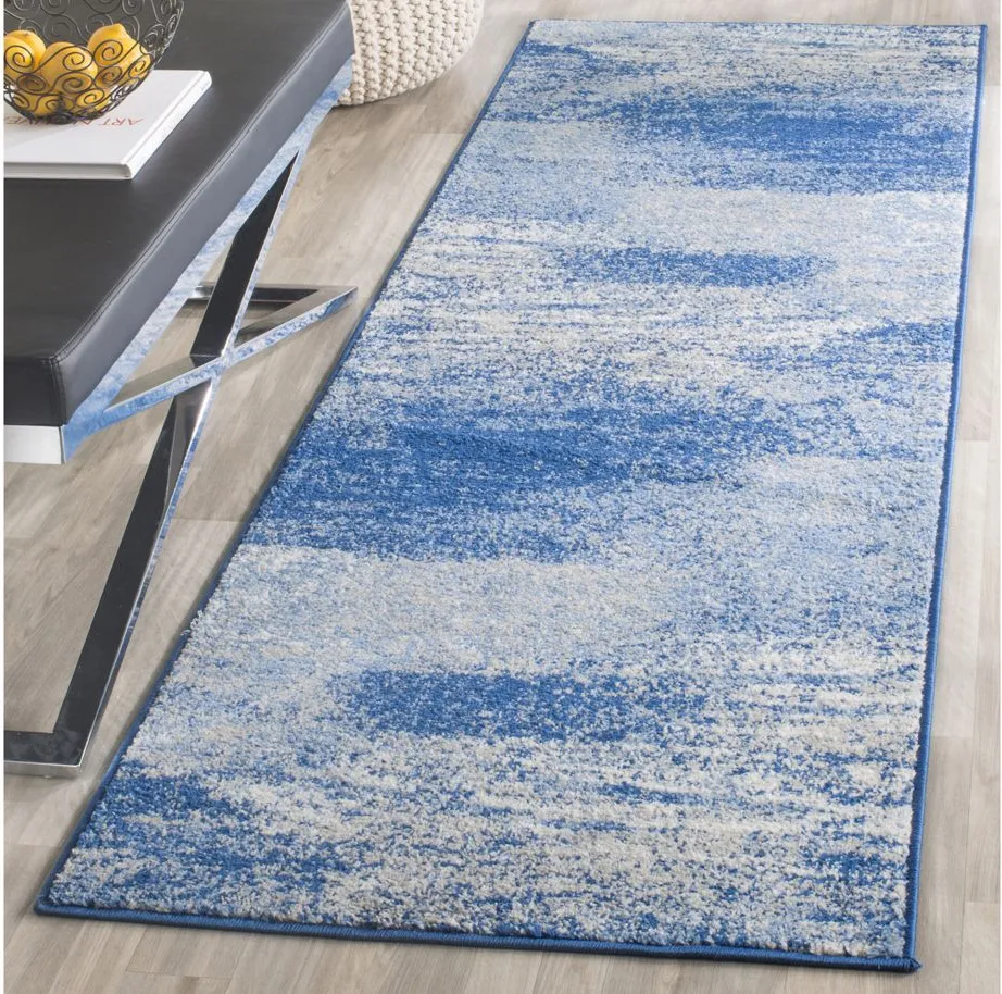 Adirondack Runner Rug in Silver/Blue by Safavieh