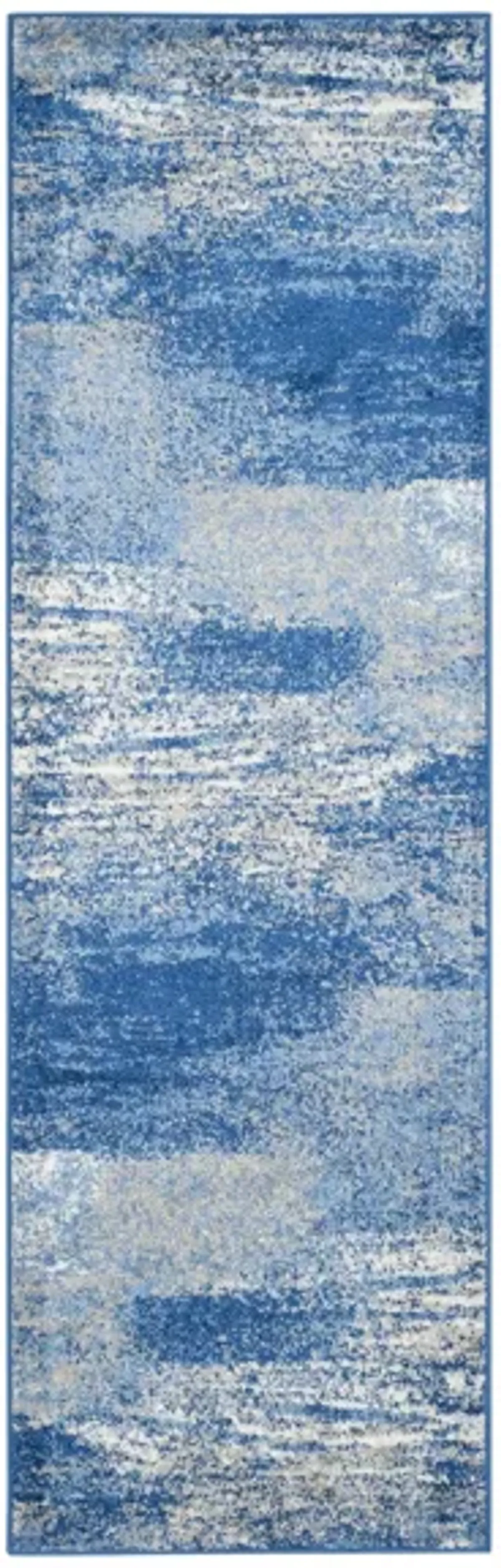 Adirondack Runner Rug in Silver/Blue by Safavieh