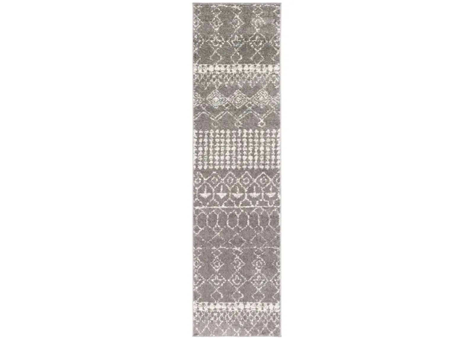 Tulum Runner Rug in Gray/Ivory by Safavieh