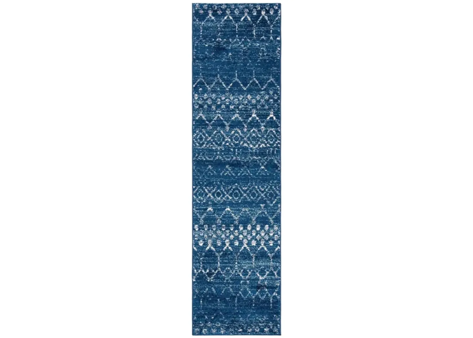 Tulum Runner Rug in Blue/Ivory by Safavieh