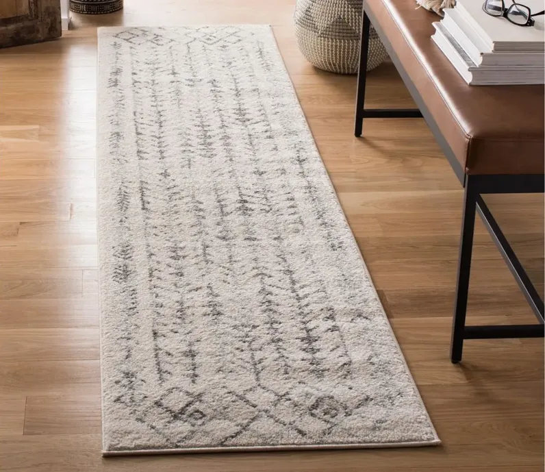 Tulum Runner Rug in Ivory/Gray by Safavieh