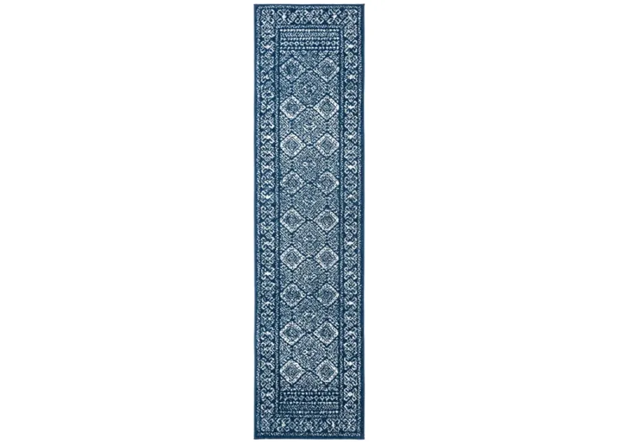 Tulum Runner Rug in Navy/Ivory by Safavieh