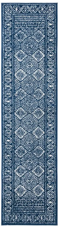 Tulum Runner Rug in Navy/Ivory by Safavieh