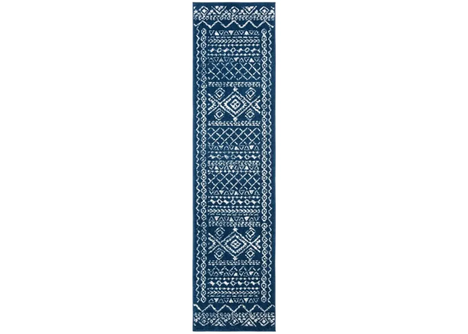 Tulum Runner Rug in Navy/Ivory by Safavieh