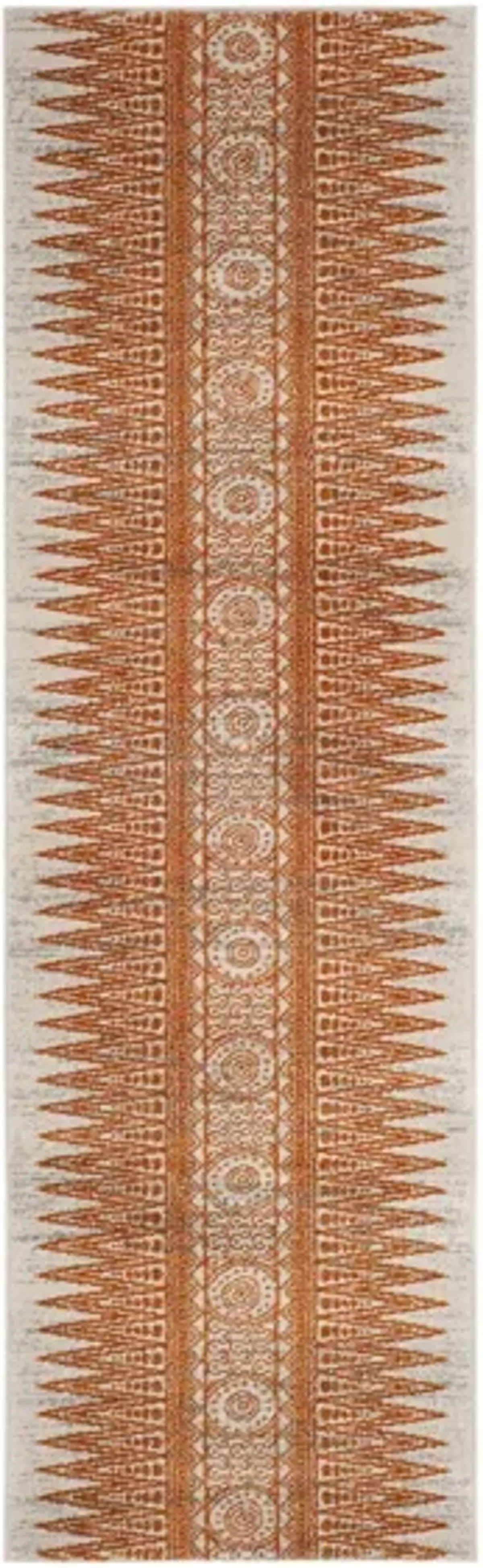 Evoke Runner Rug in Ivory/Orange by Safavieh