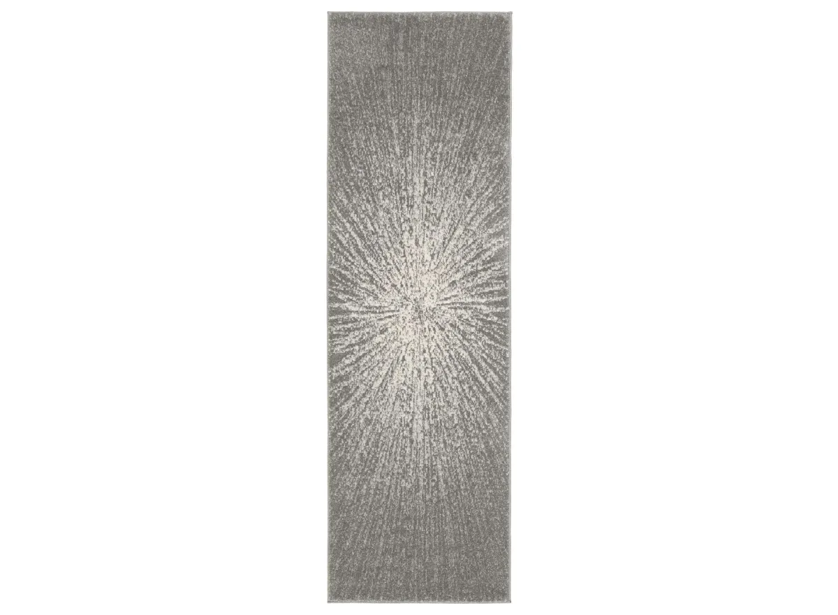 Evoke Runner Rug in Dark Gray/Ivory by Safavieh