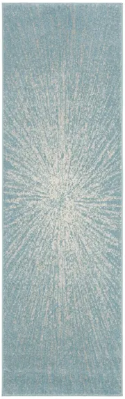 Evoke Runner Rug in Aqua/Ivory by Safavieh