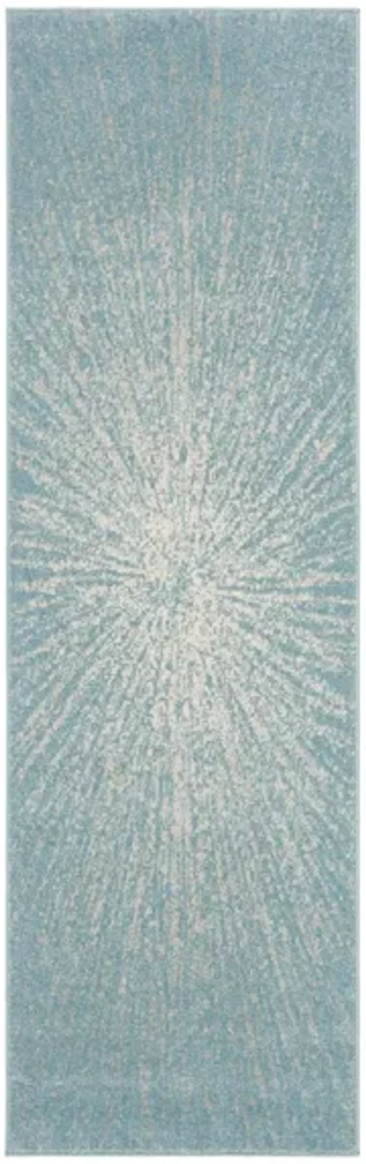 Evoke Runner Rug in Aqua/Ivory by Safavieh