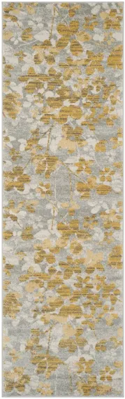 Evoke Runner Rug in Gray/Gold by Safavieh