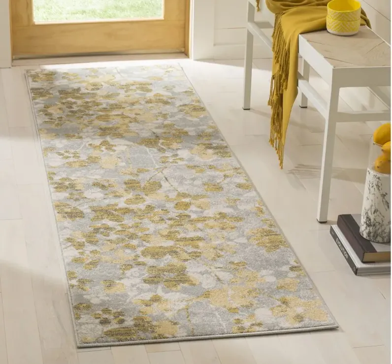 Evoke Runner Rug in Gray/Gold by Safavieh