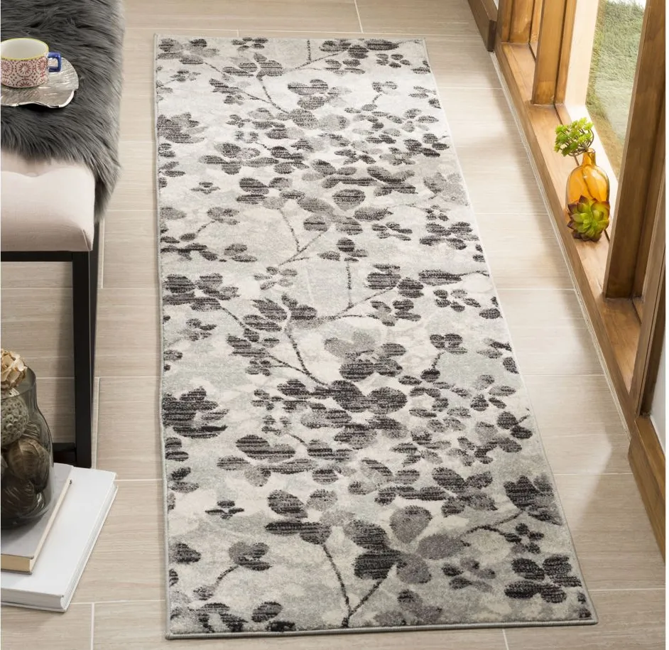 Evoke Runner Rug in Gray/Black by Safavieh