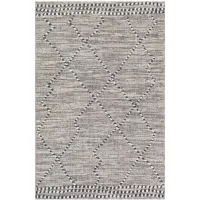 Arianna Area Rug in Charcoal, Medium Gray, Taupe, White by Surya