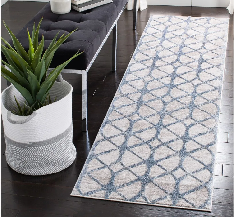 Amelia Runner Rug in Gray / Blue by Safavieh