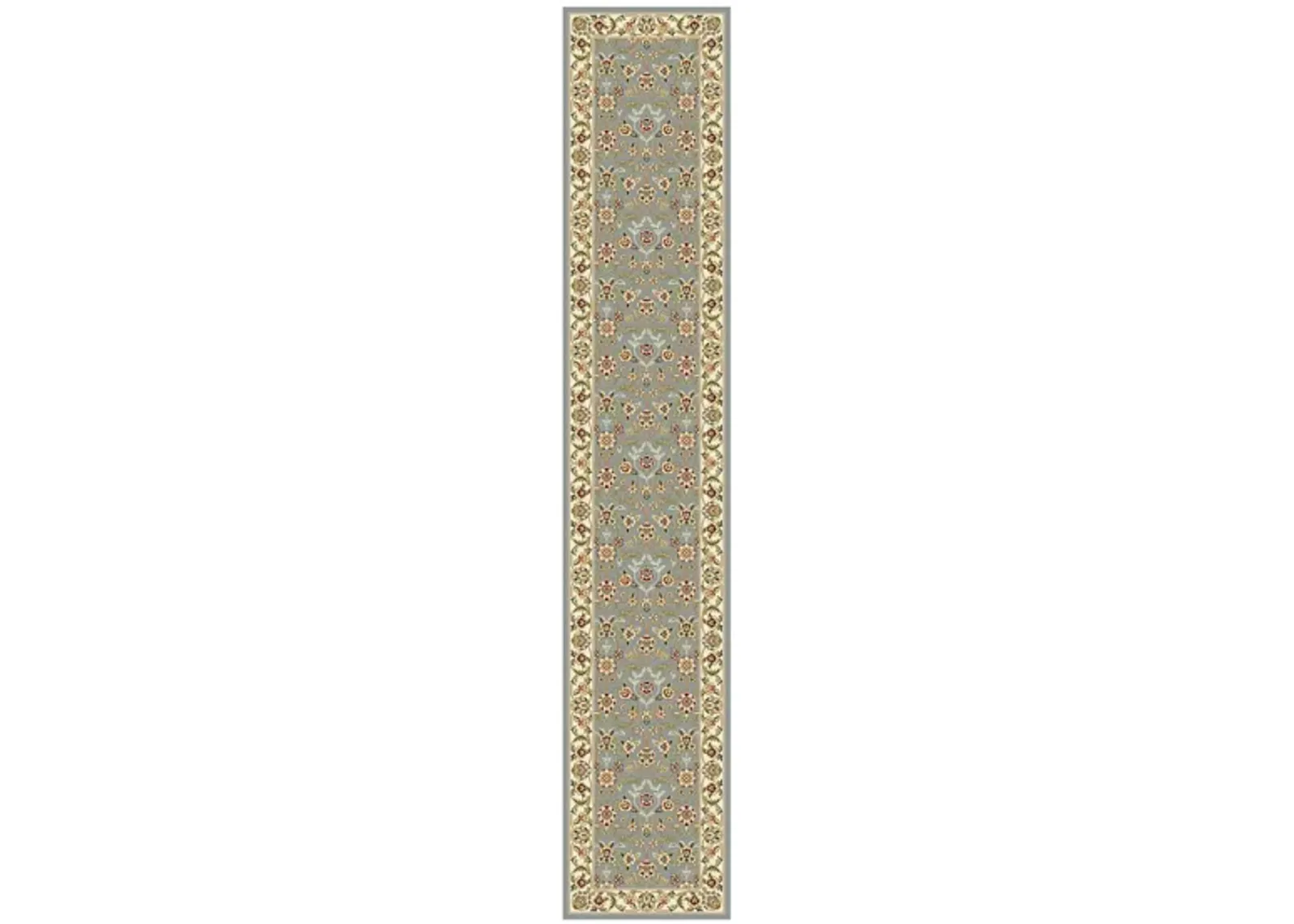 Wimbledon Runner Rug Long in Light Blue / Ivory by Safavieh