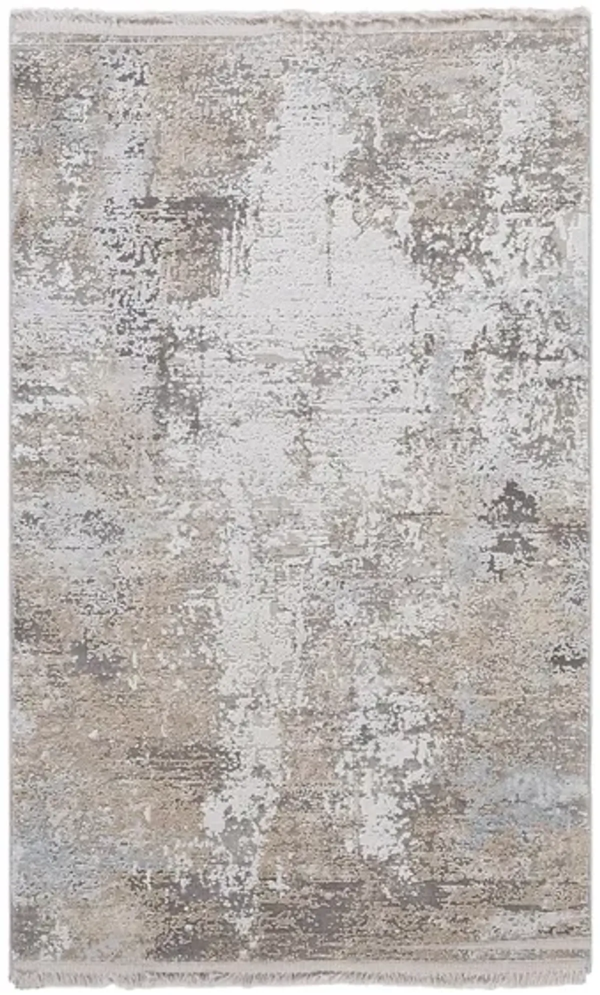 Solaris Sand Rug in Taupe, Medium Gray, White by Surya