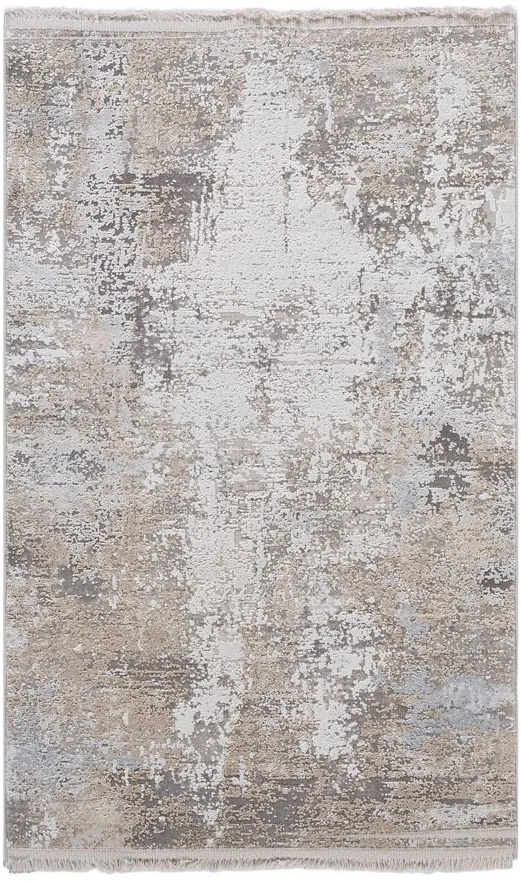 Solaris Sand Rug in Taupe, Medium Gray, White by Surya