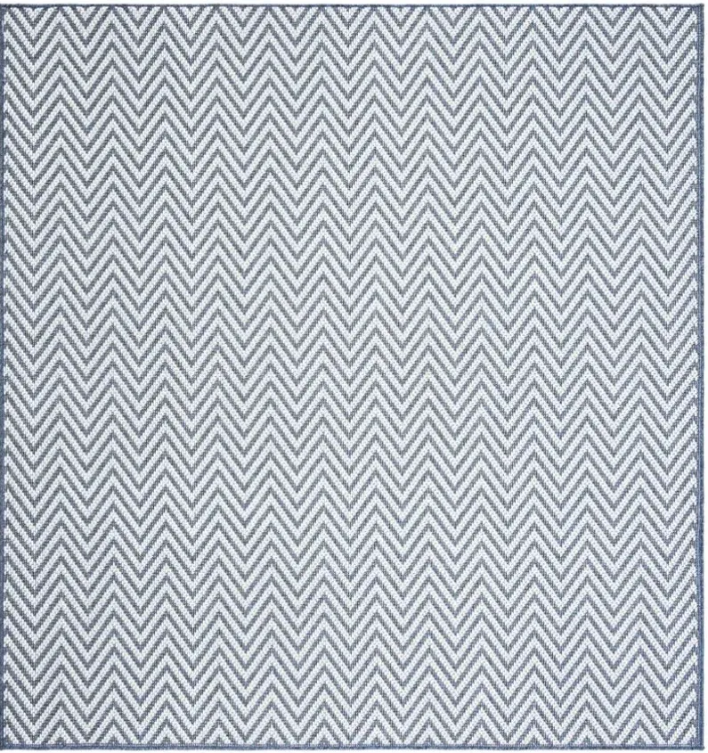 Bermuda Chevron Indoor/Outdoor Area Rug in Blue & Creme by Safavieh