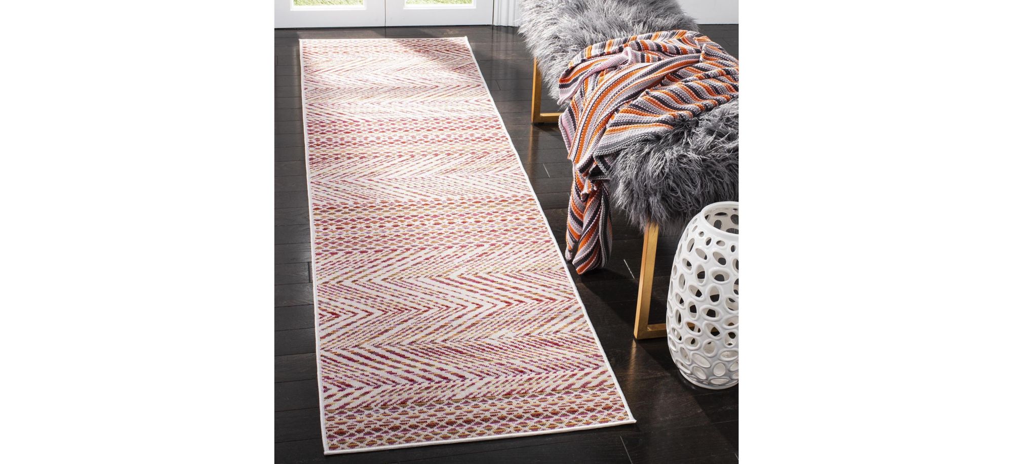 Montage I Area Rug in Pink & Multi by Safavieh