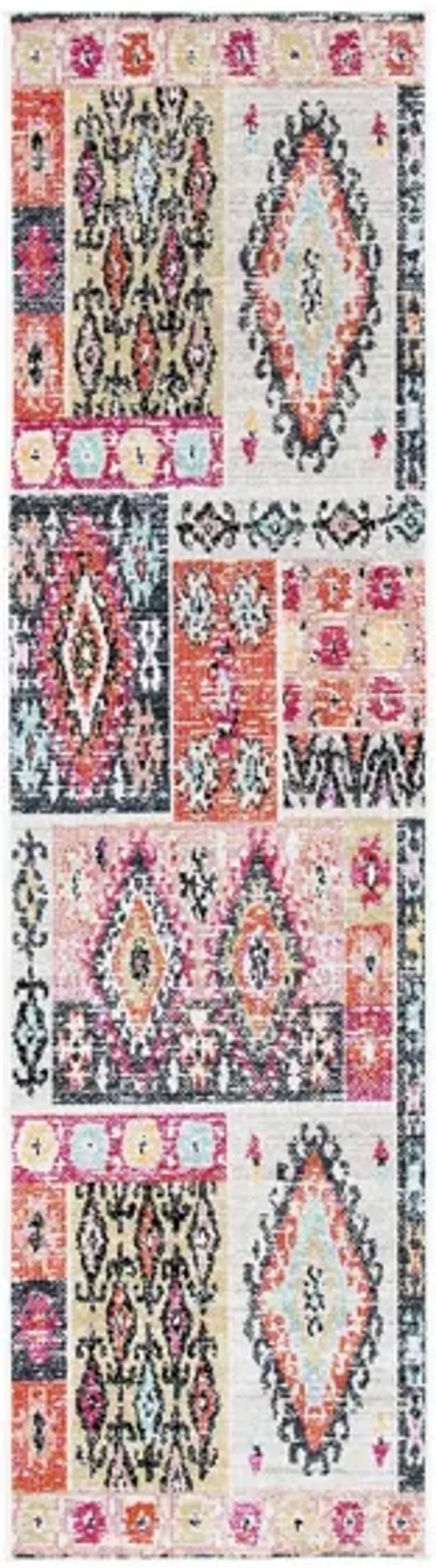 Montage II Area Rug in Aqua & Fuchsia by Safavieh