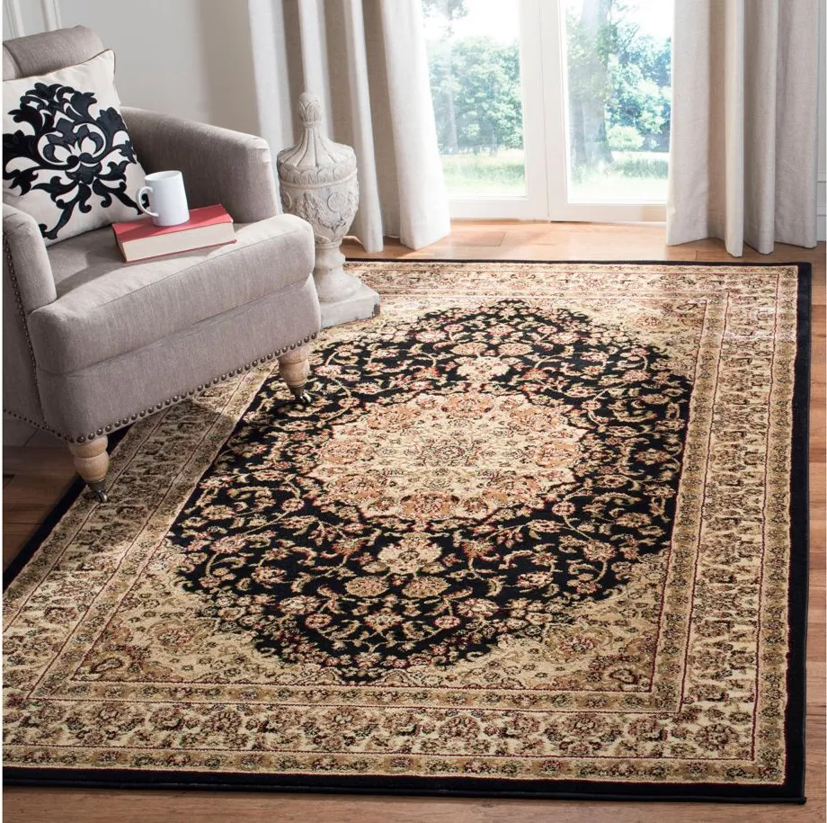 Fareham Area Rug in Black / Ivory by Safavieh