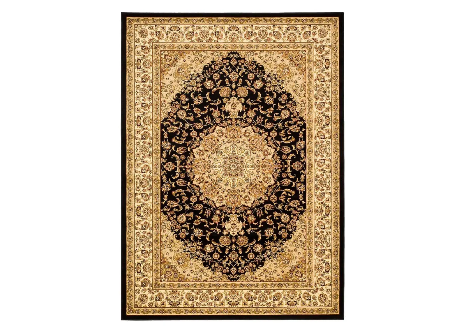 Fareham Area Rug in Black / Ivory by Safavieh