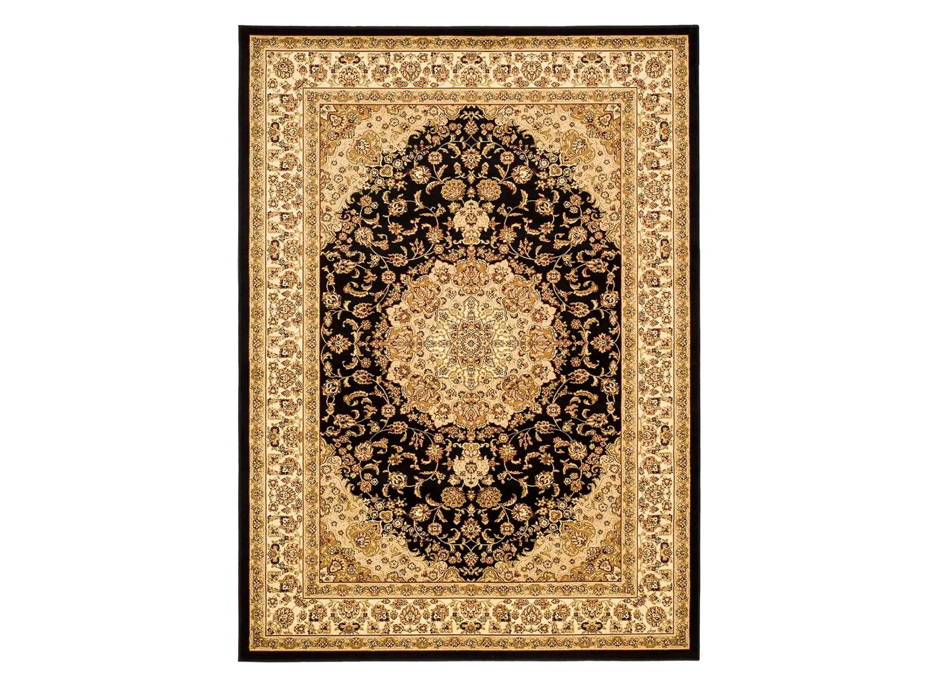 Fareham Area Rug in Black / Ivory by Safavieh