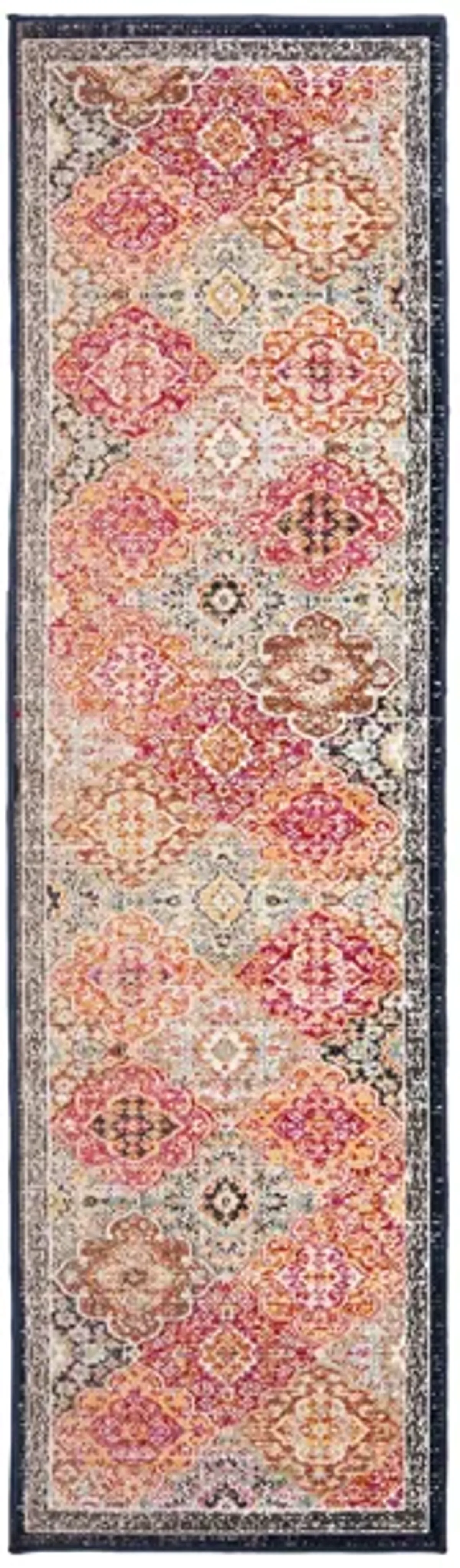 Montage III Area Rug in Red & Aqua by Safavieh