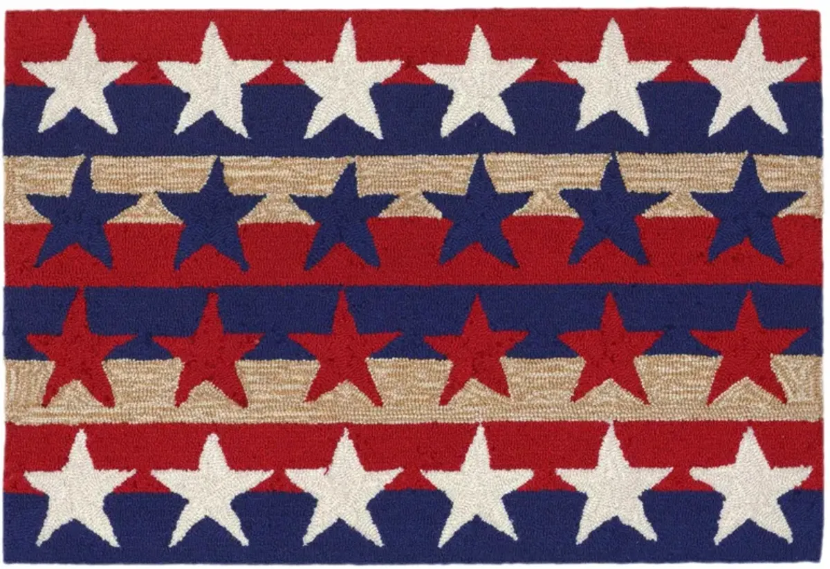 Frontporch Stars & Stripes Indoor/Outdoor Area Rug in Americana by Trans-Ocean Import Co Inc