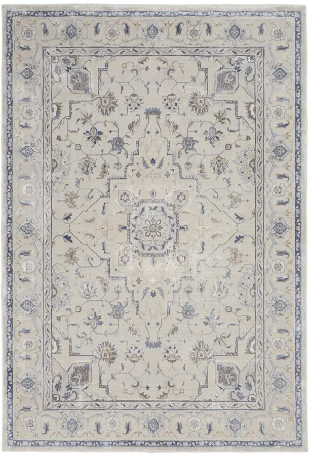 Silky Textures Area Rug in Ivory/Grey by Nourison