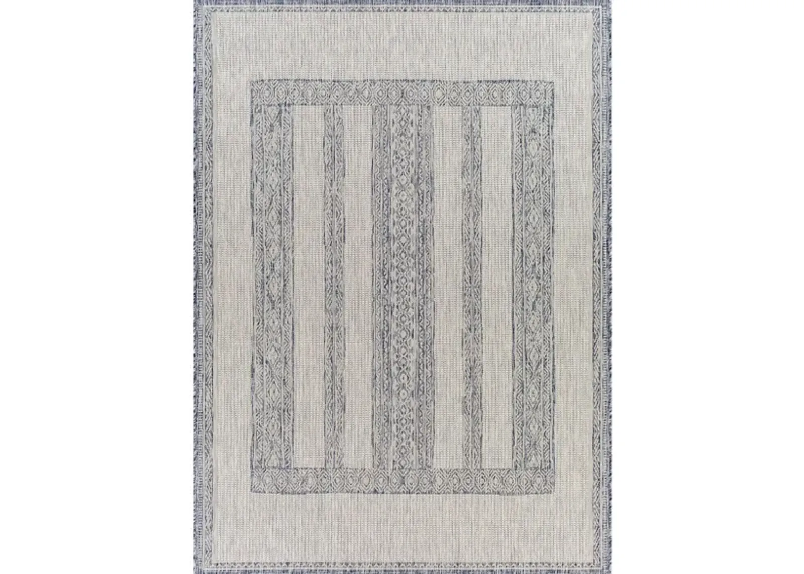 Tuareg Area Rug in Tan, Pale Blue, Navy, Blue, Taupe, Off-White, Gray by Surya