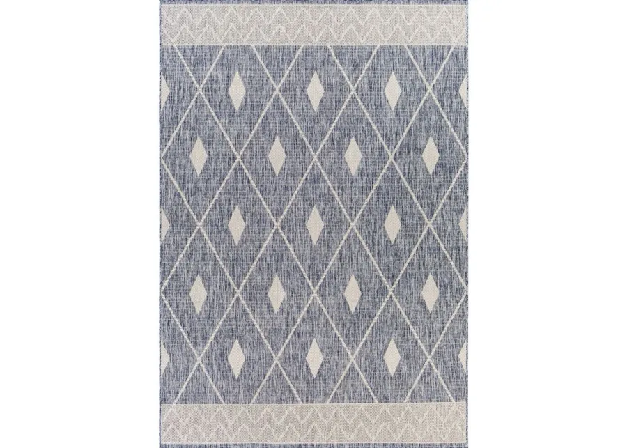 Tuareg Area Rug in Pale Blue, Tan, Navy, Blue, Taupe, Off-White, Gray by Surya