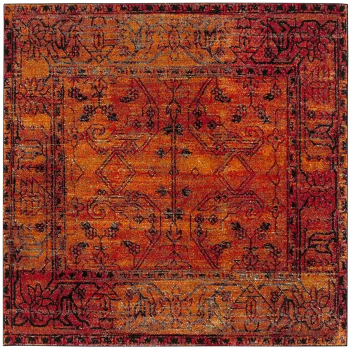 Vintage Hamadan I Area Rug in Orange by Safavieh