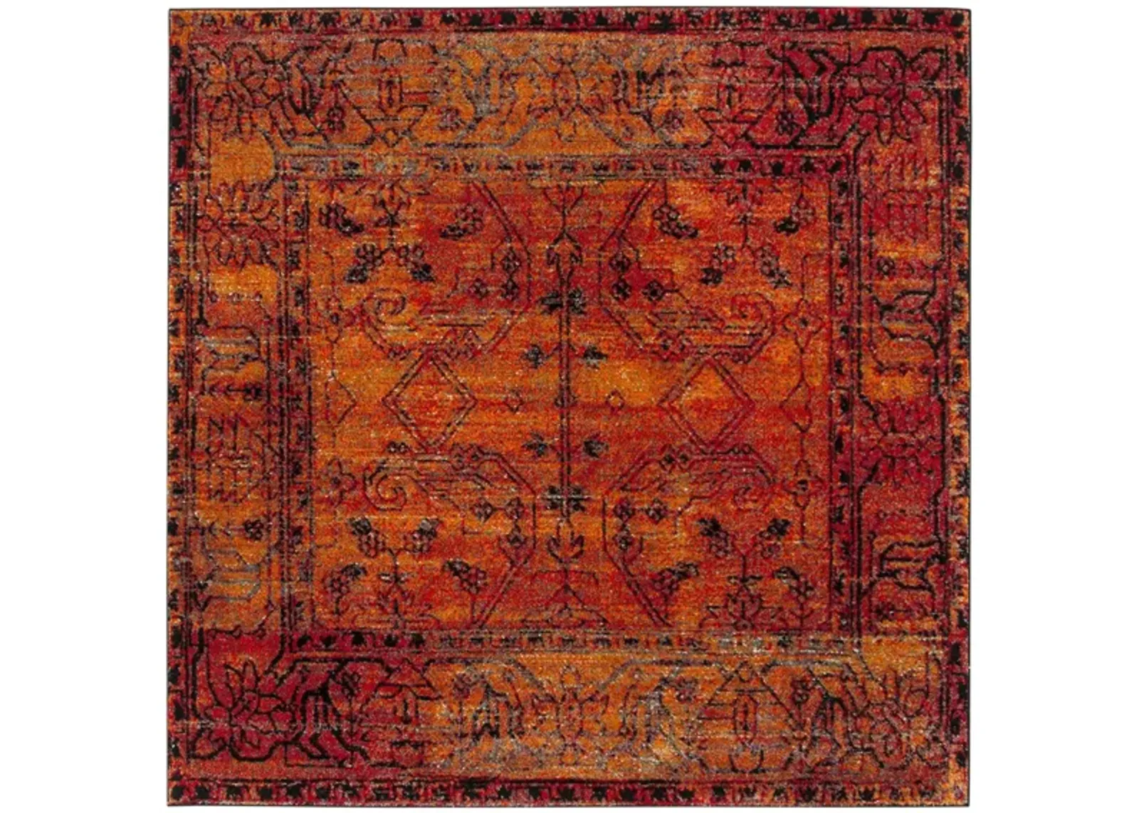 Vintage Hamadan I Area Rug in Orange by Safavieh