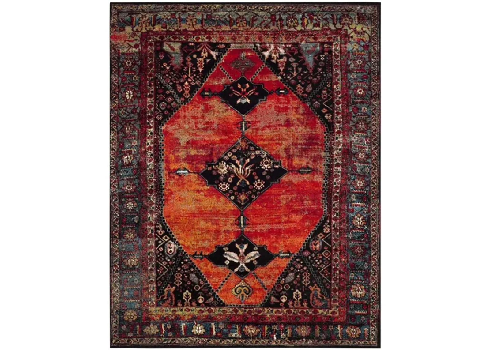 Vintage Hamadan I Area Rug in Orange & Red by Safavieh