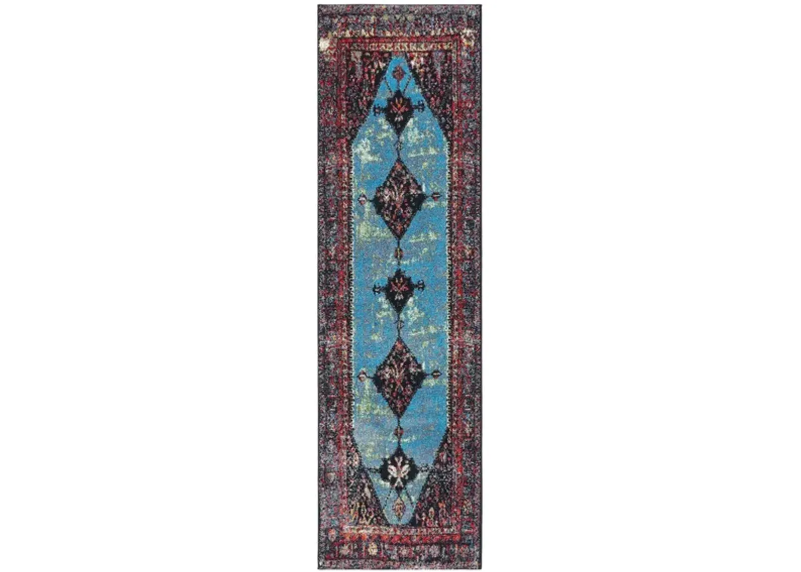 Vintage Hamadan I Area Rug in Red & Light Blue by Safavieh