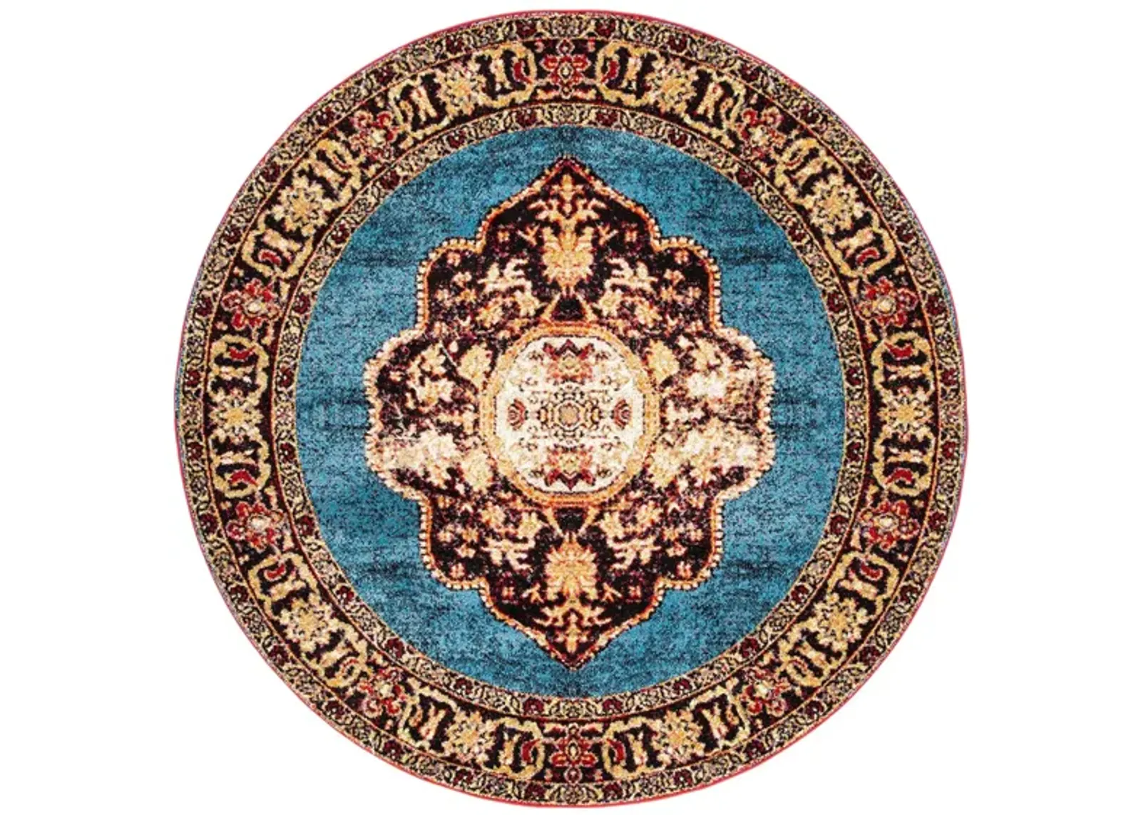 Vintage Hamadan I Area Rug in Gold & Light Blue by Safavieh