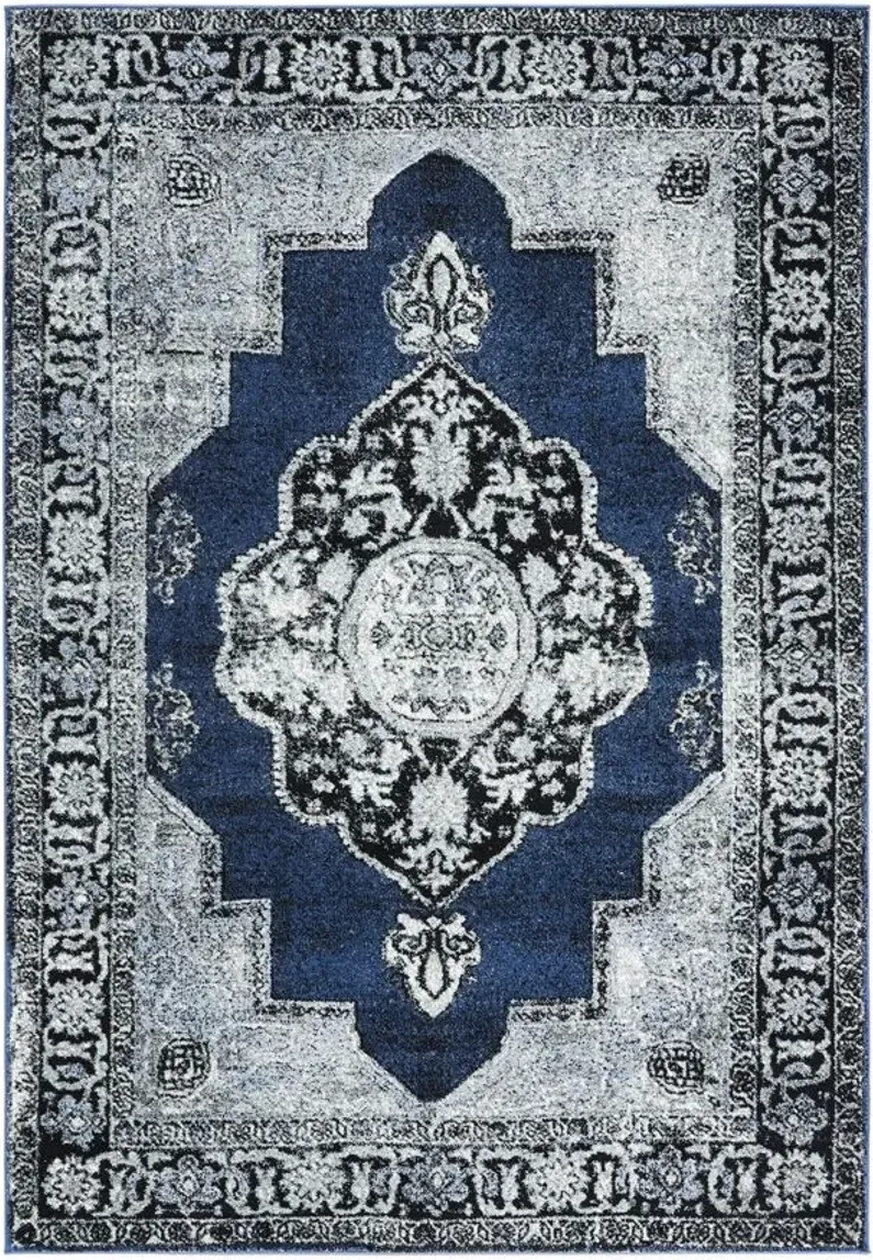 Vintage Hamadan I Area Rug in Blue & Grey by Safavieh