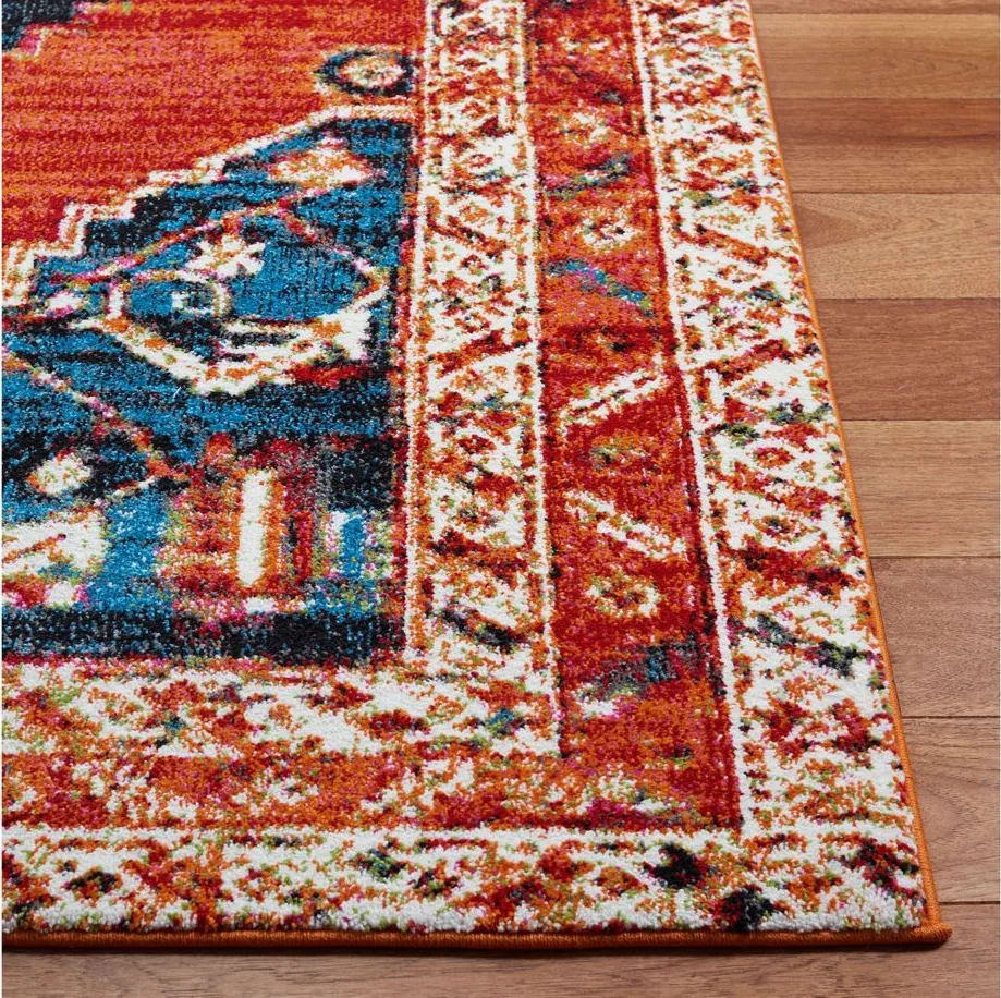 Vintage Hamadan II Area Rug in Red & Navy by Safavieh