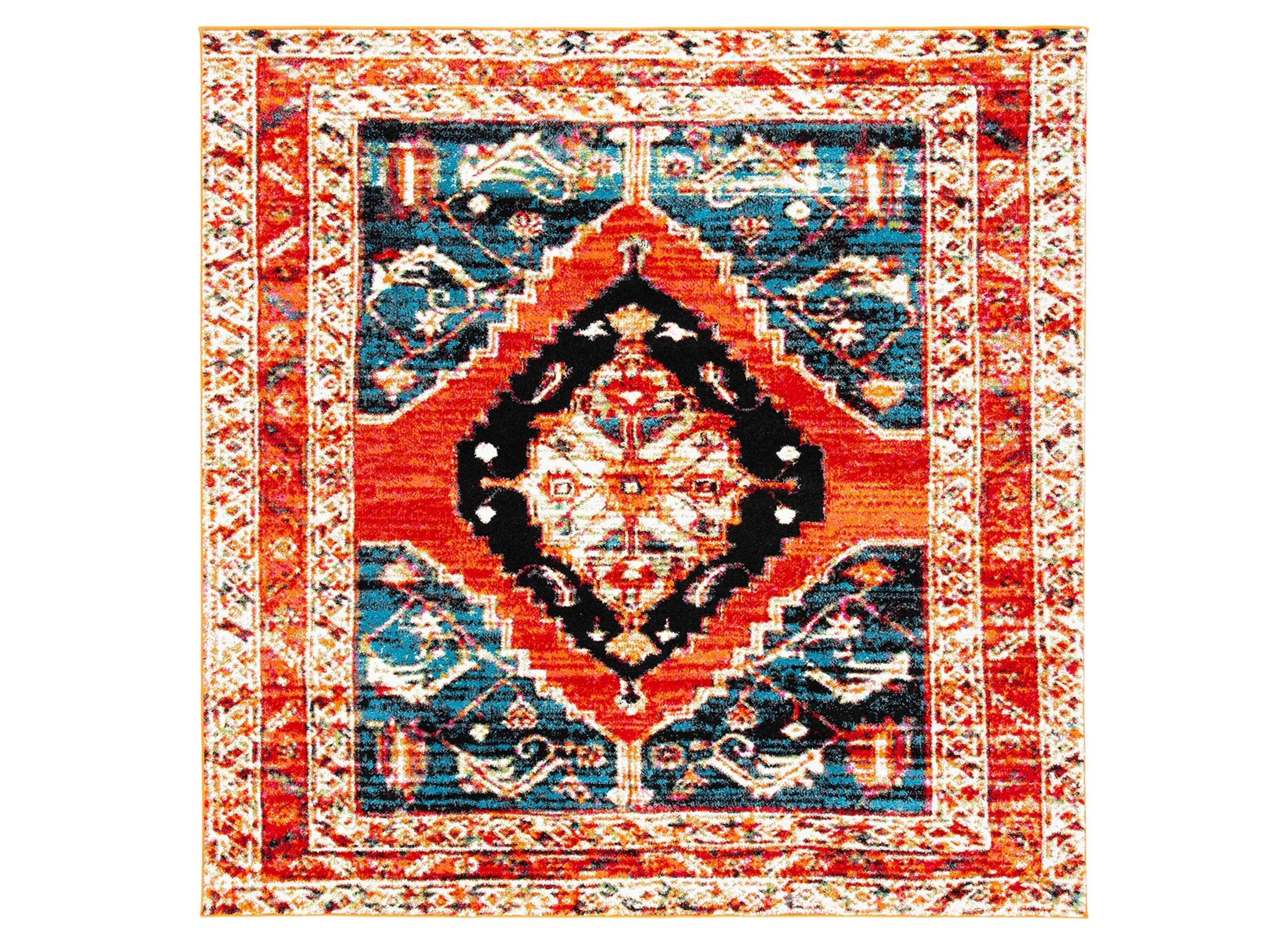 Vintage Hamadan II Area Rug in Red & Navy by Safavieh