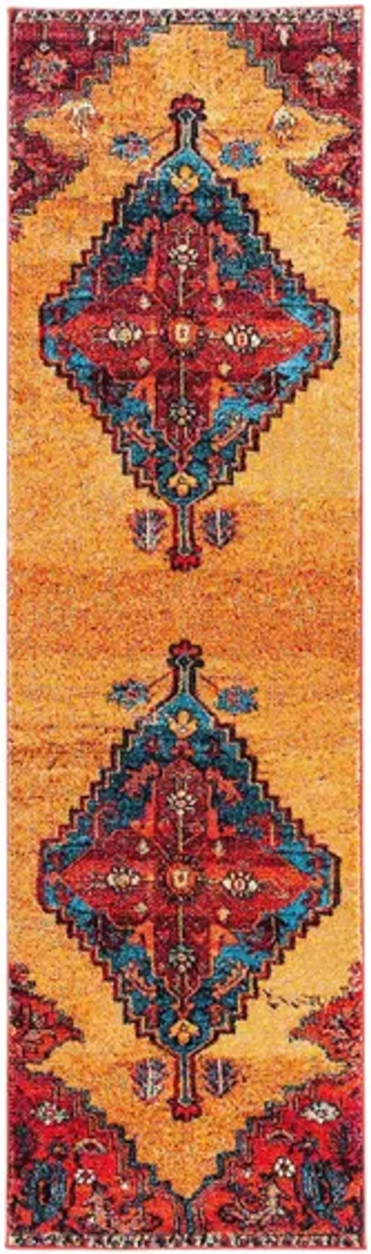 Vintage Hamadan II Area Rug in Red & Blue by Safavieh