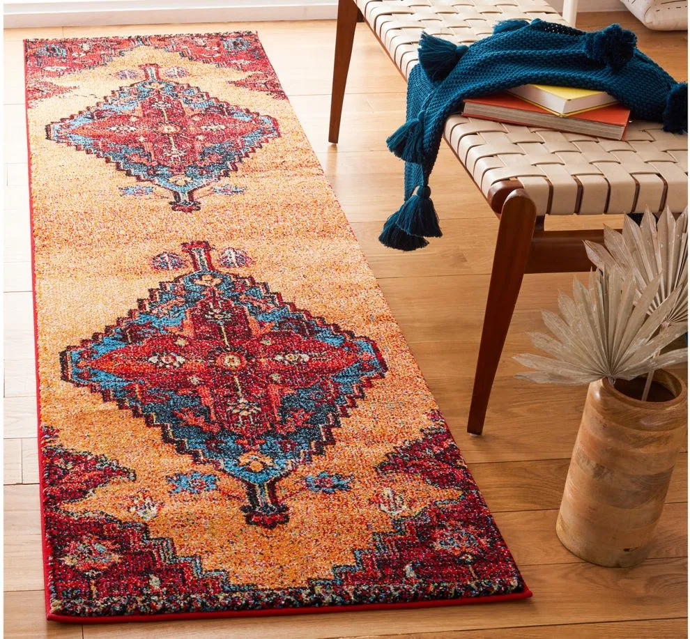 Vintage Hamadan II Area Rug in Red & Blue by Safavieh