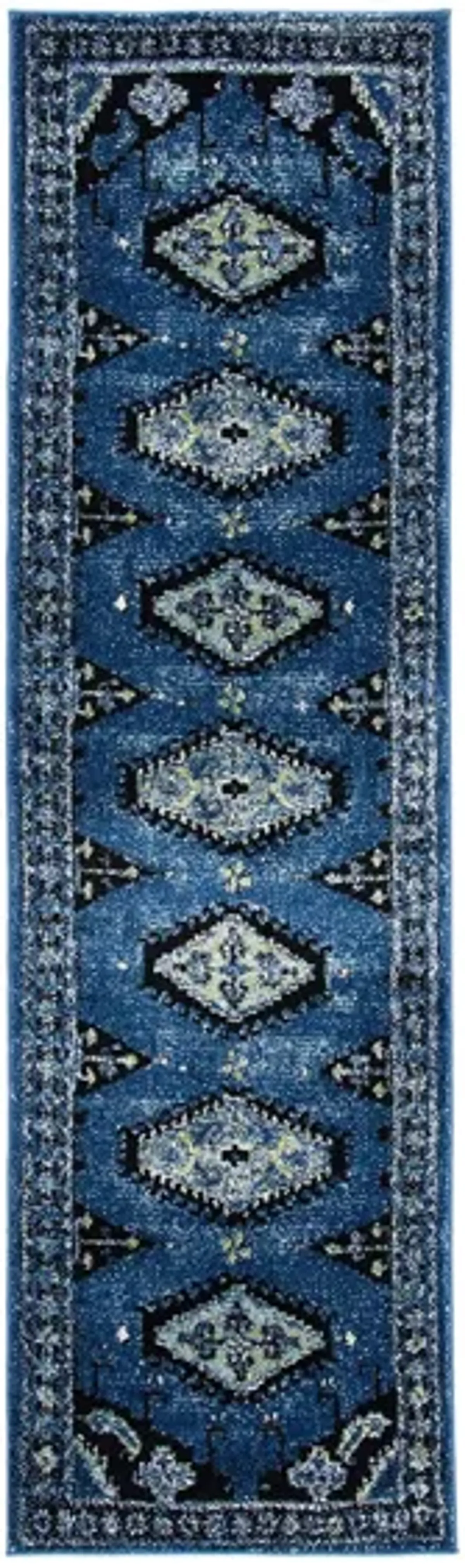 Vintage Hamadan II Area Rug in Blue & Black by Safavieh