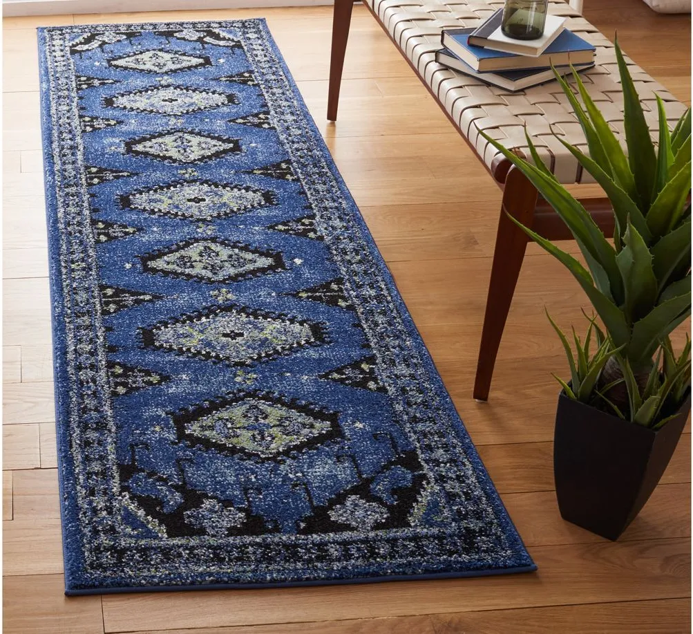 Vintage Hamadan II Area Rug in Blue & Black by Safavieh