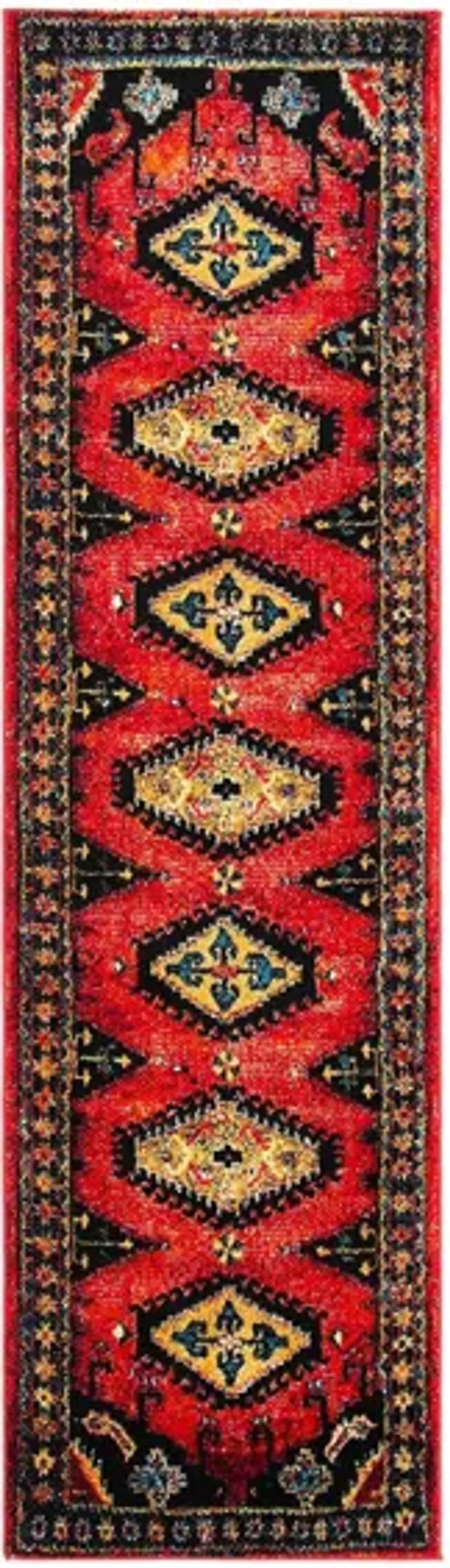 Vintage Hamadan II Area Rug in Red & Black by Safavieh