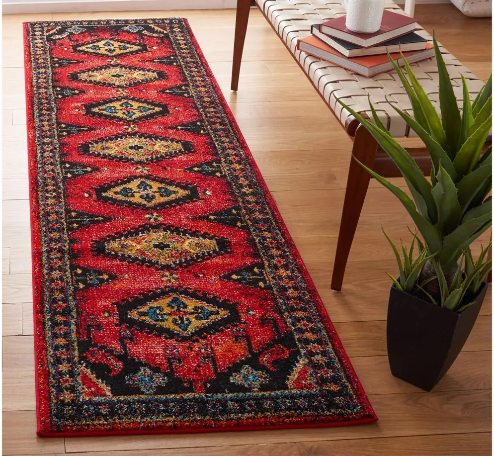 Vintage Hamadan II Area Rug in Red & Black by Safavieh