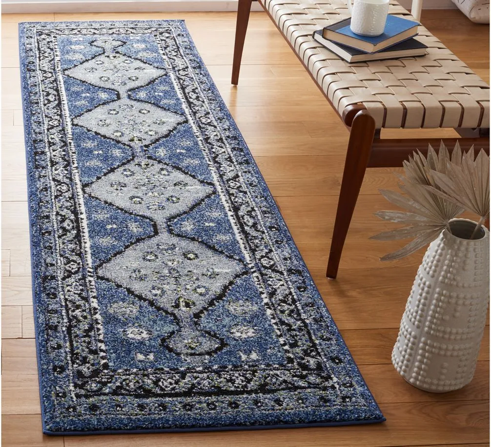 Vintage Hamadan II Area Rug in Blue & Grey by Safavieh