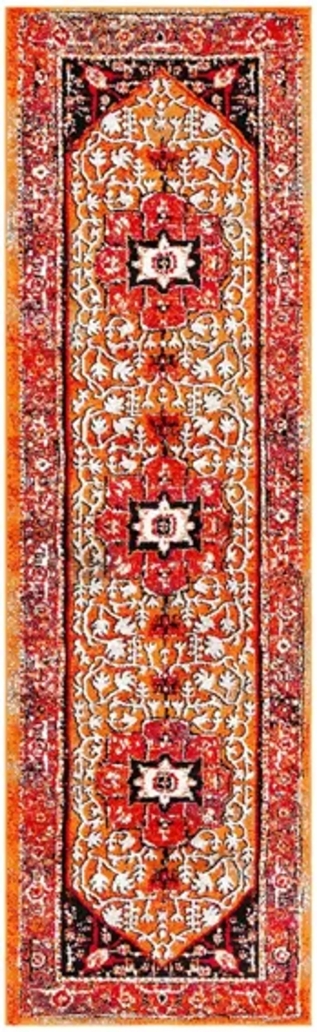 Vintage Hamadan III Area Rug in Red & Orange by Safavieh