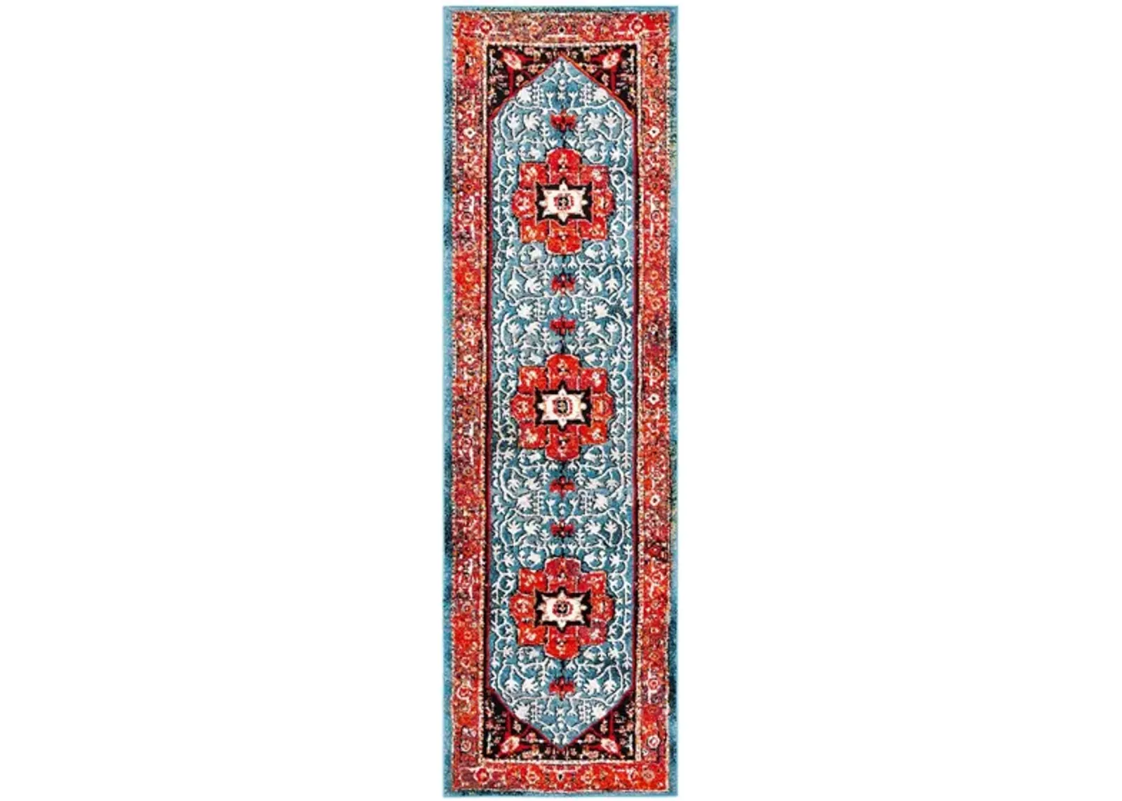 Vintage Hamadan III Area Rug in Red & Blue by Safavieh