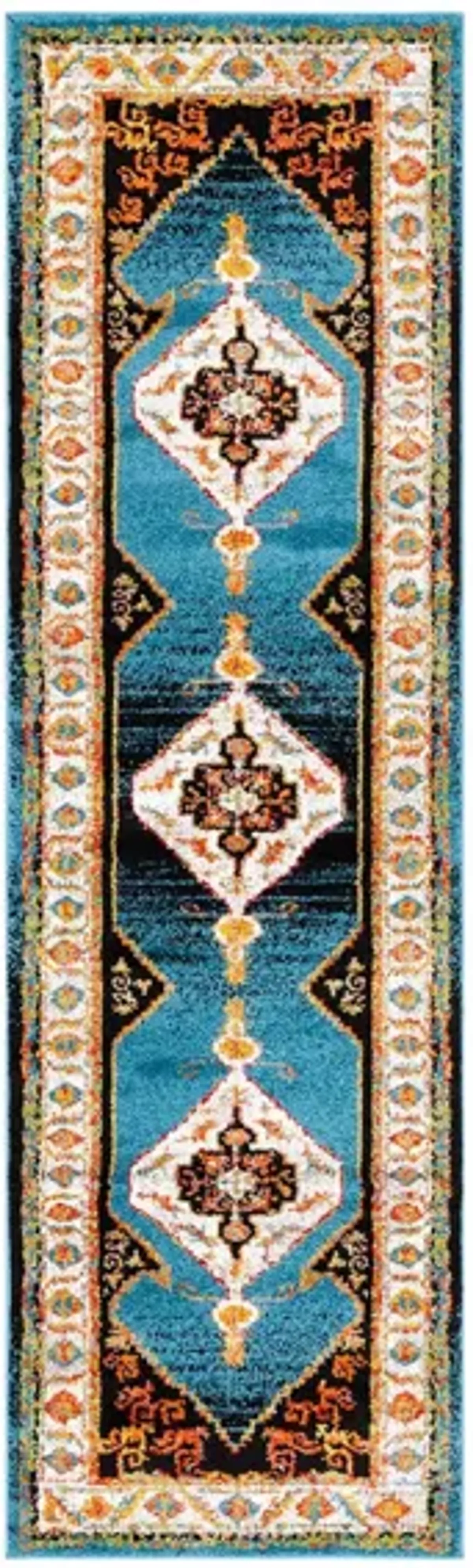 Vintage Hamadan III Area Rug in Blue & Ivory by Safavieh